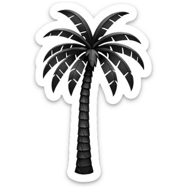 tall palm tree silhouette sticker