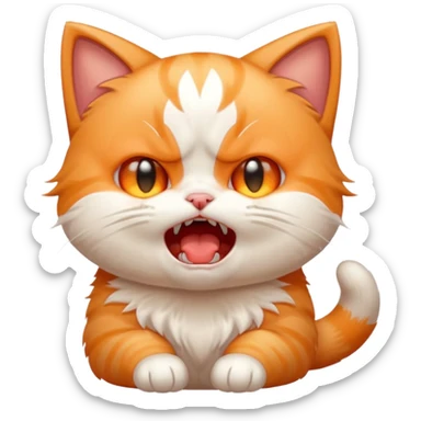 gay angry rage screaming loudly cryjng emoticon kawaii kitten sticker