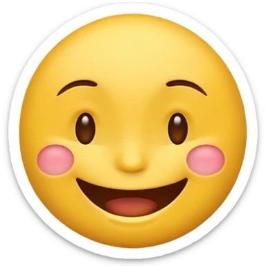 Classic yellow emoji Happy laughing and winking with no tears sticker