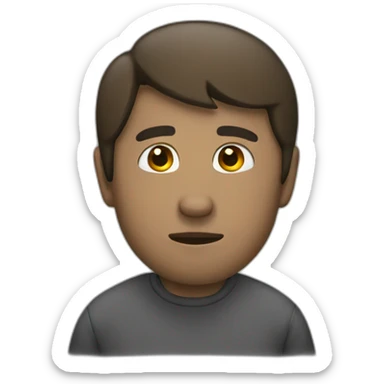 an alone guy during night sticker