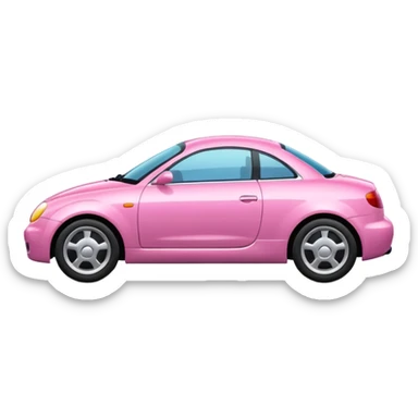 Pink car 2000s sticker
