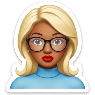 Megan Thee Stallion wear glasses sticker