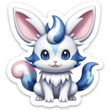 Meowstic-Sylveon-Minccino-Pokémon-Fakémon-creature sticker