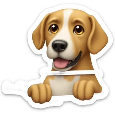 Dog driving a bus sticker