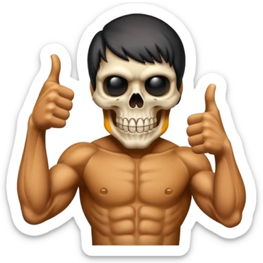 Skull punisher giving thumbs up sticker