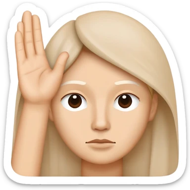 icon representing 'ignore' or 'mute', such as a face with a hand raised or a crossed-out symbol sticker