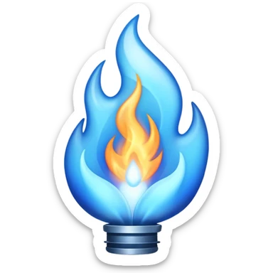 I need a blue flame emoji signifying the aura... sticker