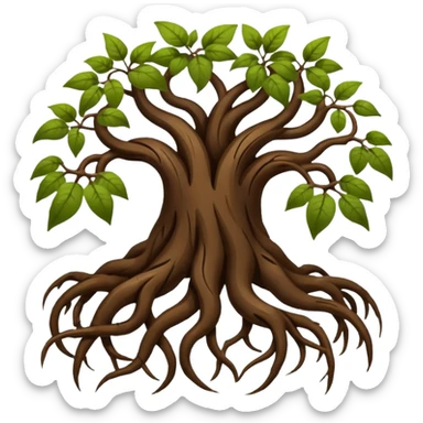 Plant roots sticker