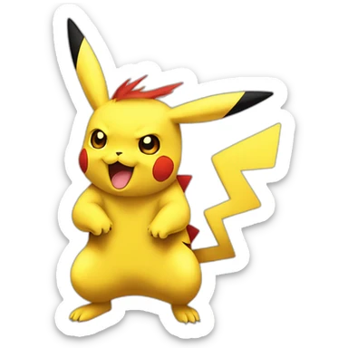 Pikachu fusionner avec Dracofeu X sticker