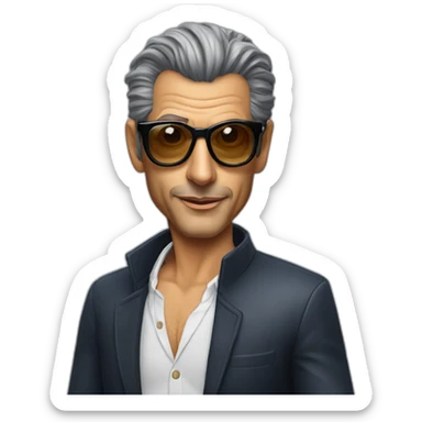 jeff goldblum taking off dark glasses sticker