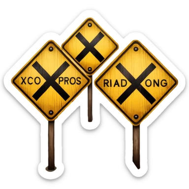 Railroad crossing  sticker