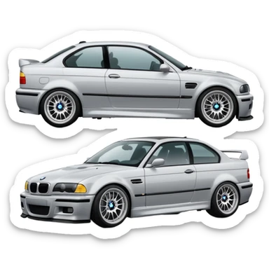 white bmw m3 e36 +CR7 sticker
