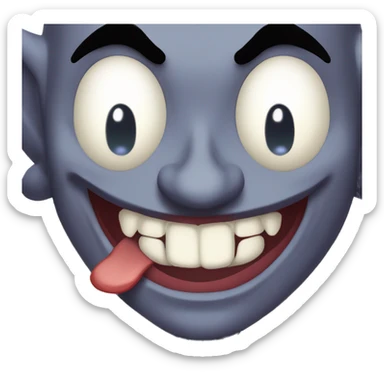 Laughing warcraft vampire in Uncle Scrooge style, mysterious eyes, intricate lips, masterpiece pose sticker