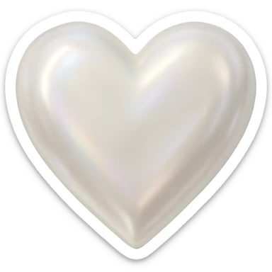 heart with a shimmering pearl finish sticker