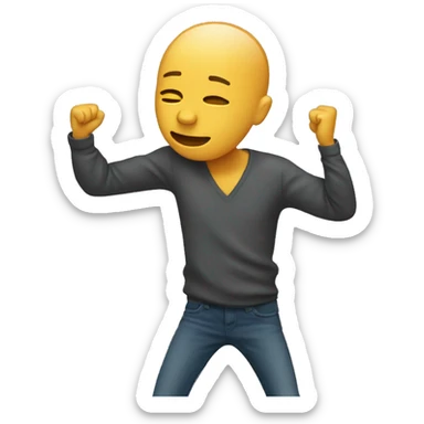 Personne qui fait un dab sticker