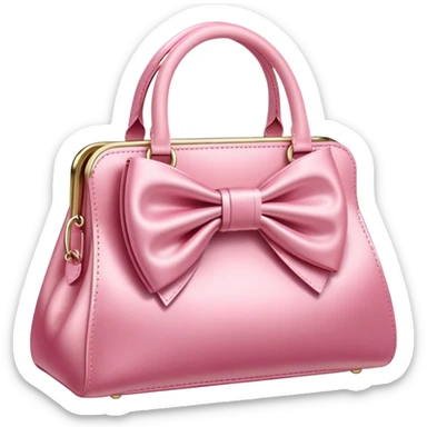 Pretty pink bow handbag sticker