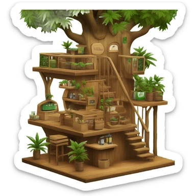 treehouse cannabis store sticker