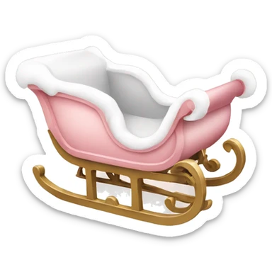 light pink christmas sleigh sticker