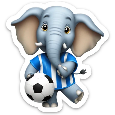 Elephant playing football for Sheffield Wednesday  sticker