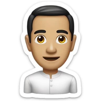 joko widodo with mask sticker