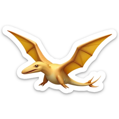 Beautiful and Majestic Pterodactyl Portrait Emoji, Head and body rendered in serene repose with a gentle, content smile, showcasing a slender, aerodynamic form with expansive wings gently folded and eyes softly closed in tranquil slumber, Simplified yet exquisitely endearing features, highly detailed, glowing with a soft, drowsy celestial light, high shine, relaxed and utterly majestic, stylized with an air of timeless aerial splendor, soft glowing outline, capturing the essence of a beautiful and majestic Pterodactyl that embodies the pure grace of prehistoric flight! sticker