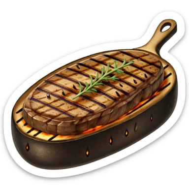 Steak and aubergine sticker