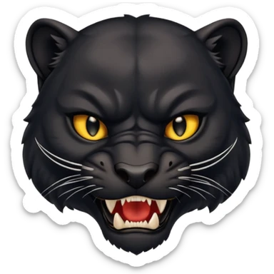 cara de una pantera enojada animal sticker