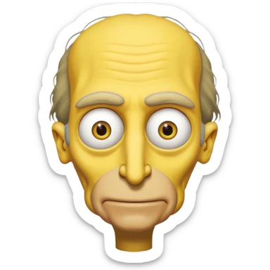 Mr. Burns, simpson, yellow skin tone, very very very long nose. sticker