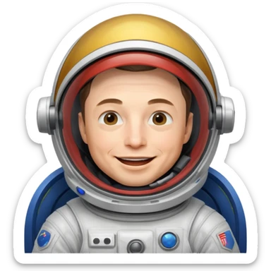 Elon Musk in the space Funny sticker