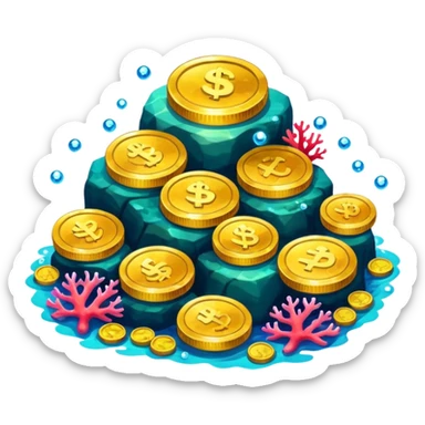 Coral Reef Treasure sticker
