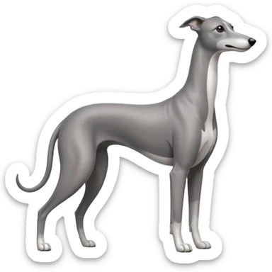 stilized greyhound looking to the right sticker