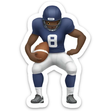 Football player getting injured  sticker