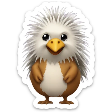 Porcupine in a chicken costume sticker