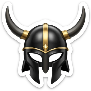 greek black horn helmet sticker
