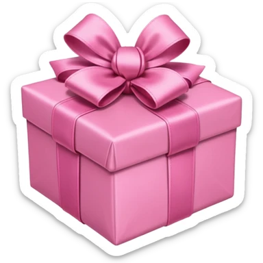 pink present with pink bow sticker