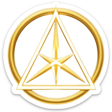 Eliphas Levi sigil, magical symbol, glowing effect sticker