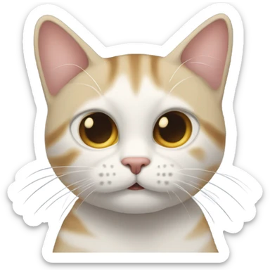 gatos abrazándose dándose amos  sticker