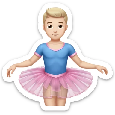 white male cop as a ballerina sticker