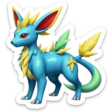Salamence-Cresselia-Zygarde-Electrike-Jolteon-Manectric-Fakémon-fusion, full body sticker