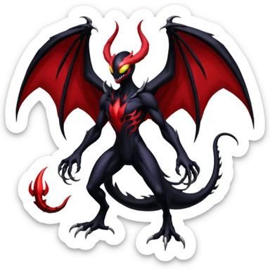 Venom-Darkrai-Yveltal-Lunala-Fakémon-hybrid-creature (full body)  sticker