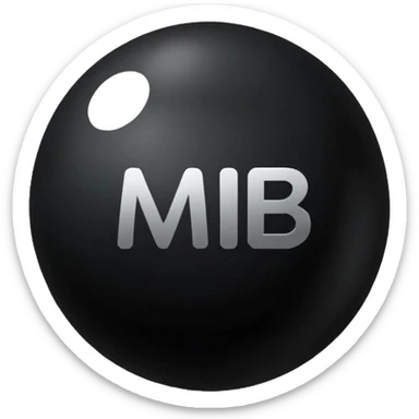 Black Ball with MB written on it. Nothing else no holes. sticker