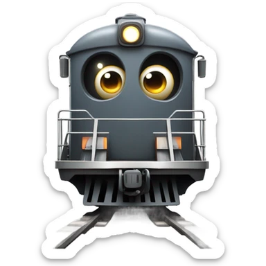 A electric locomotive (With little Kirby shiny eyes) sticker