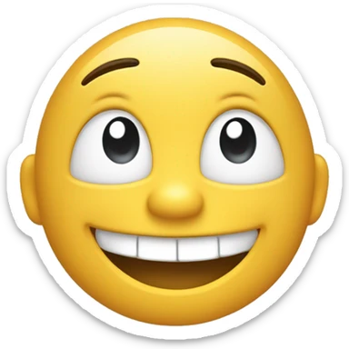 round face very smiling, with the thumb of the left hand between the ring and index fingers, en lenguaje de señas colombiano sticker