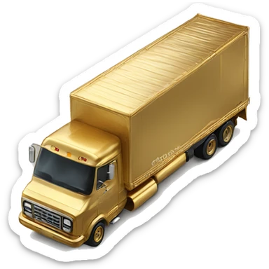 Side view of 1976 very very long 40 foot long mail delivery truck shaped like Princess Leia in gold outfit shaped truck sticker
