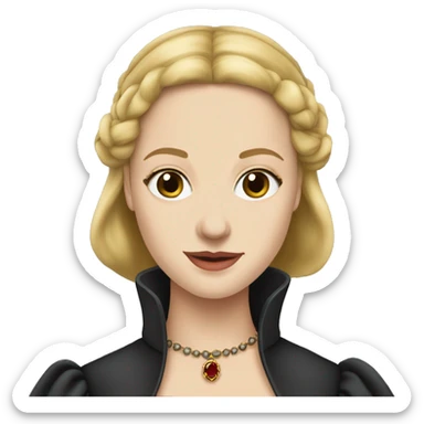 Queen Jane tudor England blonde sticker