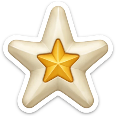 starshape made of bone. no face . no outer ridge. no eyes. no. nose. no mouthjust teh star sticker