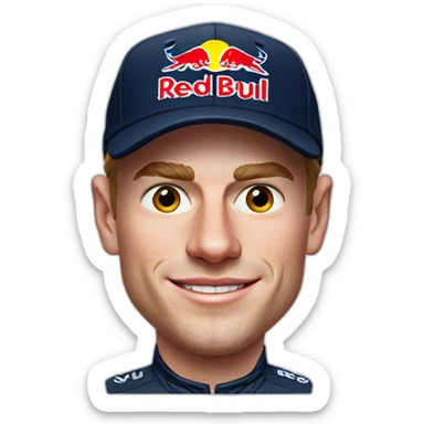 realistic photo of max verstappen sticker