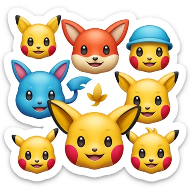 gere emojis do Pokemon sticker