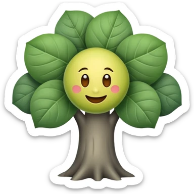 emoji de un trébol gris de 4 hojas sticker