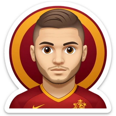Mauro icardi Galatasaray formasıyla gol sevinci yapıyor sticker
